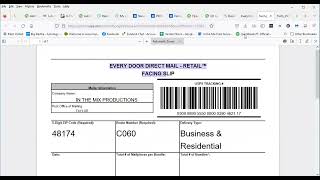 Training Video on how to print Saved EDDM Every door direct orders from USPS
