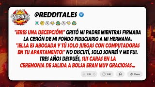 ¡Eres una decepción! gritó mi padre mientras firmaba la cesión de mi fondo fiduciario a mi hermana