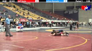 Last Chance Qual. 60 KG: Jeff Vesta (Team Kansas) vs. Julian Gunnels (Warrior Wrestling Club)