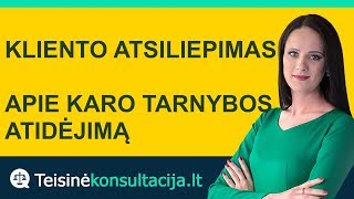 Kliento atsiliepimas apie karo tarnybos atidėjimą | Teisinėkonsultacija.lt