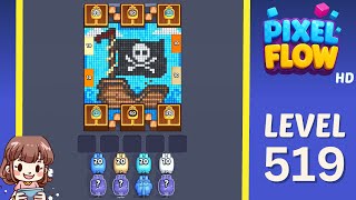 Pixel Flow Level 519 Solution Walkthrough