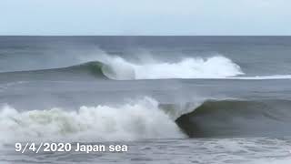 2020 /9/4 北海道日本海の波とサーファーの記録