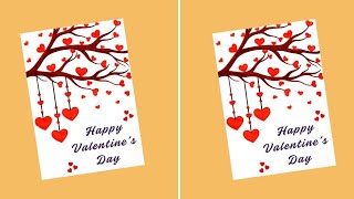 Valentine's Day card| Happy Valentine's Day card making| Easy and Beautiful Valentine's Day card