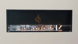 Decoflame Montreal built-in bio fireplace - open front