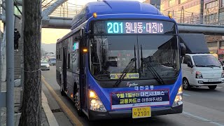 (대전) 현대자동차 뉴 슈퍼 에어로시티 초저상 F/L CNG 표준형 2022년11월식 대전교통 201번 2101호 신차영상 2022년 12월 9일 1080P-4K'60FPS