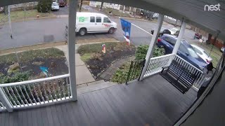 Delivery Driver Takes Package from Rival Company || ViralHog