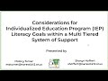 IEP Literacy Goals