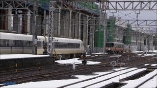 【雪景色】JR西日本・糸魚川駅(北陸新幹線建設中) Itoigawa Station (JR West)