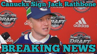 The Canucks Sign Top Prospect Jack Rathbone To 3-Year ELC