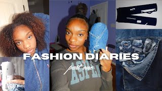 FASHION DIARIES PT. 1 | sewing, creative process documentation, denim crocs | ZAYNA ESHE