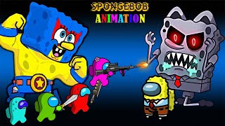 SpongeBob EI Primo \u0026 Among Us vs SpongeBob Monster | Cartoon Animation