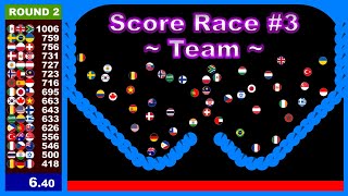 Score Race #3 -Team- ~48 countries marble race #16~  in Algodoo | Marble Factory