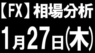 【FX】相場分析と予想【ドル円/ユーロ円/ポンド円/豪ドル円】1月27日(木)