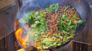 Don't Miss This! Thai Basil Stir Fry Pork with Egg and Rice | Best Street Food | Food Recaps