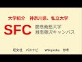 大学紹介　神奈川県、私立大学　sfc それは　慶應義塾大学湘南藤沢キャンパス　　シングル応援！家計応援！きっと天才！居場所発見チャンネル！ver.2