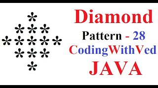 Diamond Pattern Program in java || coding ved || Star Pattern Program || Print Diamond Shape