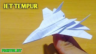 ORIGAMI, Cara Membuat Pesawat Jet Tempur Dari Kertas
