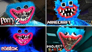 Evolution of Huggy Wuggy in all games - Project Playtime, Minecraft, Roblox, Poppy playtime 2