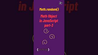 Math.random() method in javascript | Math object in javascript | #javascript tutorial in 1 minutes