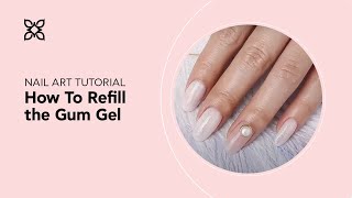 BLUESKY Nail Design Tutorial - How To Refill the Gum Gel