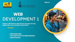 Web Programming 1 // Web Project Task 1 // Java Institute // Eshop Application