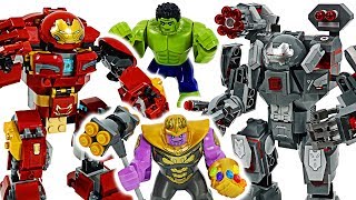 LEGO Marvel Avengers 4 End Game! War Machine Buster, Hulk Buster! Defeat Thanos! | DuDuPopTOY