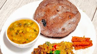 Traditional Village Food Recipe | मड़ुआ रोटी, बथुआ दाल और कटहल सब्जी