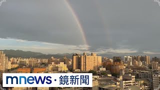 雨後奇景台中市區雙彩虹　南投雲瀑驚豔眾人｜#鏡新聞