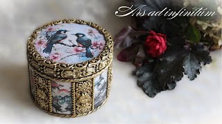 Recycling - oriental style box. / Recykling - pudełko w stylu orientalnym. Decoupage tutorial.