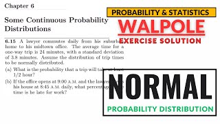 Q6.15 Solution | Normal Distribution Problems – Mean & Standard Deviation | Walpole
