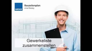 Bauzeitenplan smart \u0026 easy:  Gewerkeliste erstellen