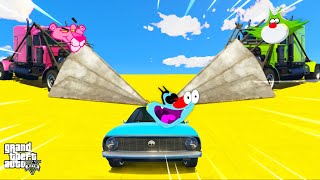 Oggy Trolling Jack And Pinka In FACE TO FACE With Car Racing Challenge😱Motorcycle! GTA5 [PART 2]