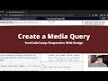 Create a Media Query (Responsive Web Design Principles) freeCodeCamp Tutorial