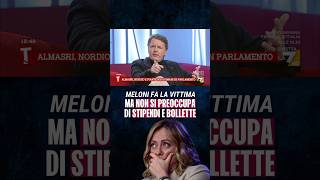 Giorgia Meloni gioca a fare la vittima per non parlarle di stipendi, bollette e pensioni