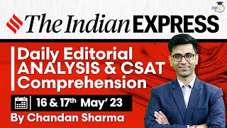 Indian Express Editorial Analysis by Chandan Sharma 16 & 17 May 2023 | UPSC Current Affairs 2023