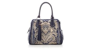 Sharif Marrakech Leather Tapestry Satchel Set