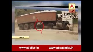 Man Dead In Dumper Accident In Bharuch, Watch CCTV