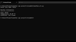 Simple Python CLI Weather Application (OpenWeather API)