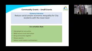 Community Grants webinar