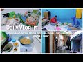 DAILY VLOG IRT. jemur pakaian. beresin belanja mingguan. masak 3 menu lanjut makan @SehaFamily