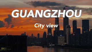 Now in Guangzhou: Canton city view in the sunset beauty