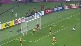 アジアカップ2011　日本VSオーストラリア　李決勝ゴール　1-0  長友