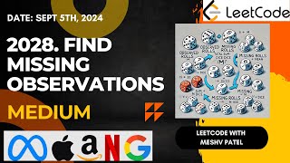 2028. Find Missing Observations | Simulation | Math | Leetcode Daily Challenge | JAVA
