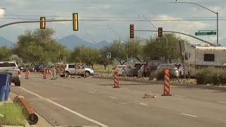 Clean up and repairs underway on Tucson's east side after Tuesday's monsoon storm