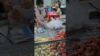 Fried meatballs and sausage ไส้กรอกทอด #shorts  Bangkok Street Food