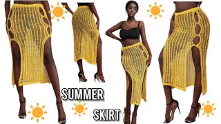 [Tutorial] How to Crochet A Hollow Out Summer Skirt- C_Clean Crochê