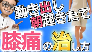 【膝痛の治し方 動き出し・朝起きたて】動き出しや朝起きたての膝痛の治し方＜膝の痛み改善シリーズ第３弾＞☆整形外科 理学療法士 推奨☆