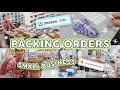 Studio Vlog #94 | PACKAGING ORDERS 📦 1000+ XXL Scrunchie Orders 🖤✨ Small Business Packing Vlog