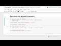 30 Python Beginner Strings and Functions - Multiple Parameter Function