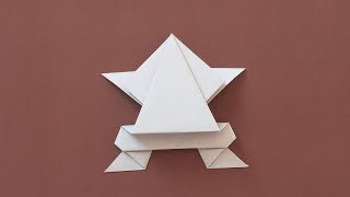 um sapo de papel bem fácil de fazer origami tradicional
